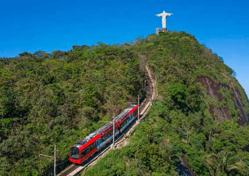 Viagem de trem no Brasil