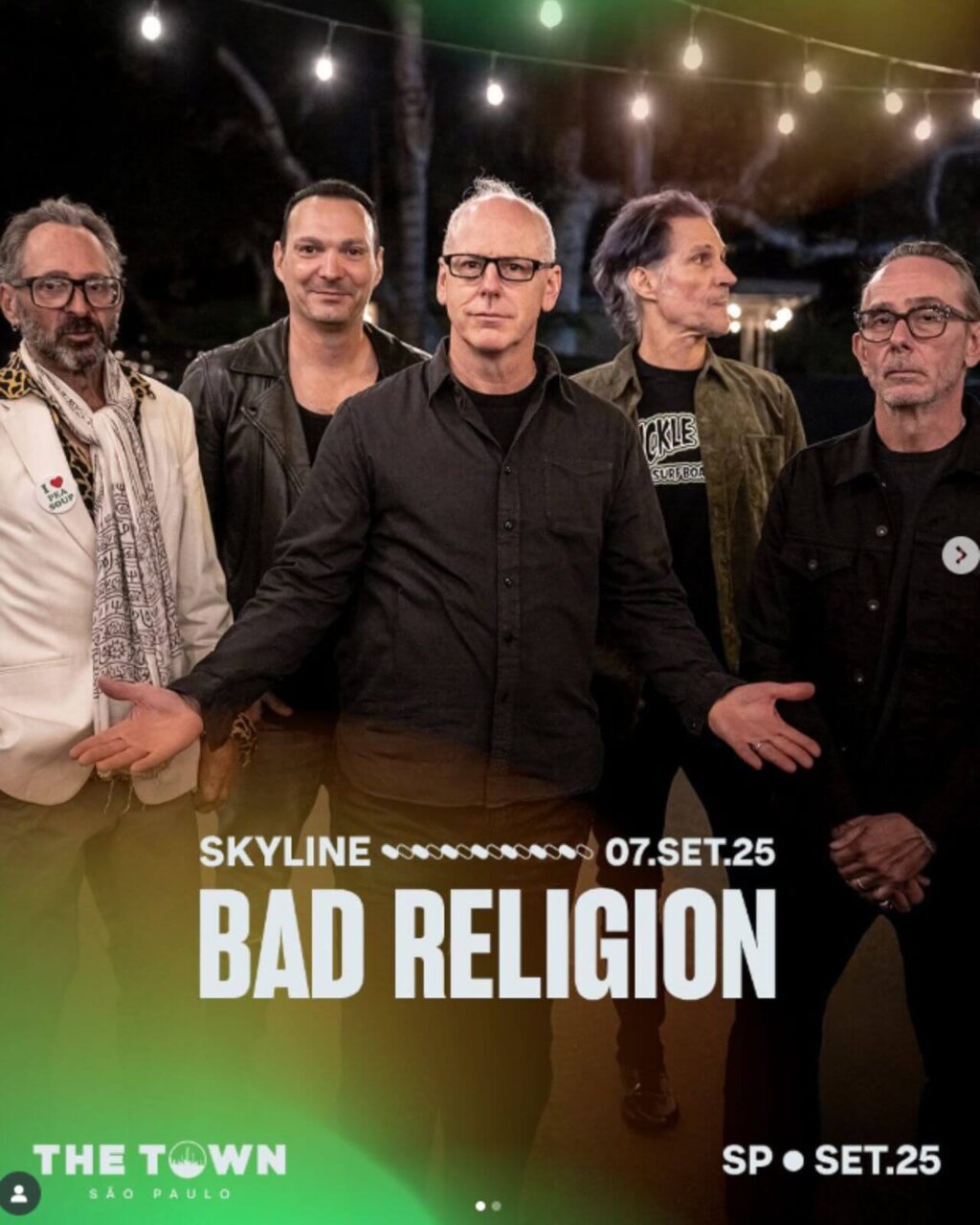 Bad Religion substitui Sex Pistols, show no The Town