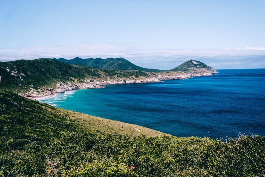 Vista Aérea Da Costa em Arraial do Cabo no Rio de janeiro